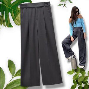 BNWT Zara Belted Relaxed Trouser LE, Sz Medium
